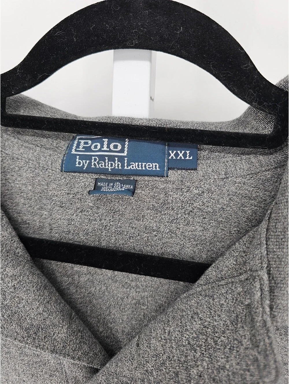 Polo Ralph Lauren Mens Sz XXL Short Sleeve Polo Shirt Gray w/ Black Pony